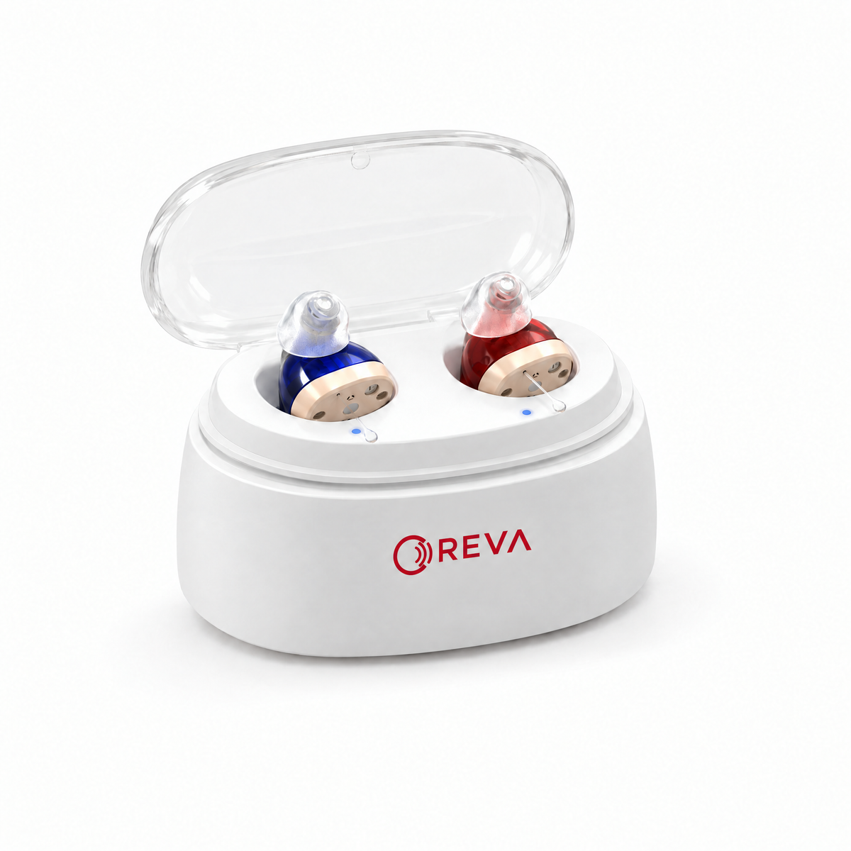 OREVA 2.0 apparecchi acustici ricaricabili nella custodia